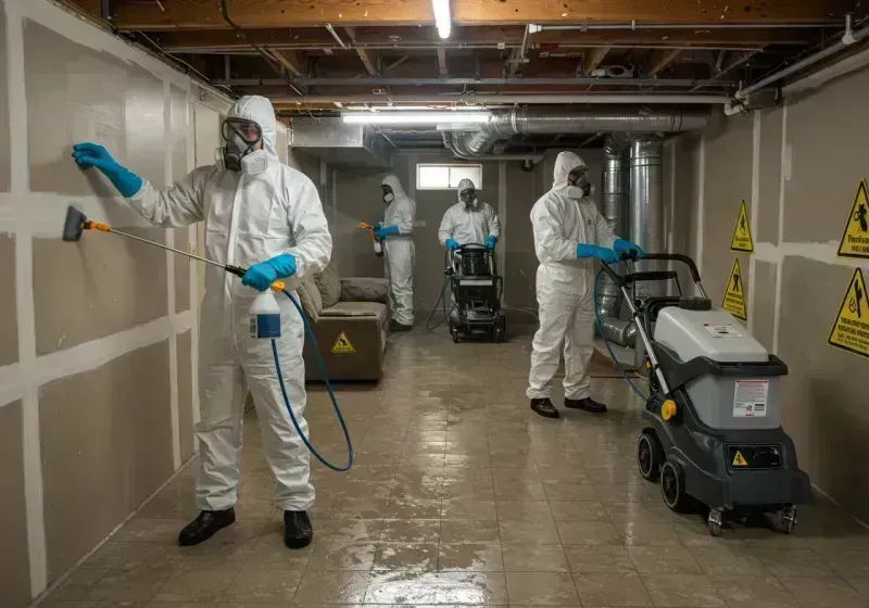 Basement Moisture Removal and Structural Drying process in Cahaba Heights, AL